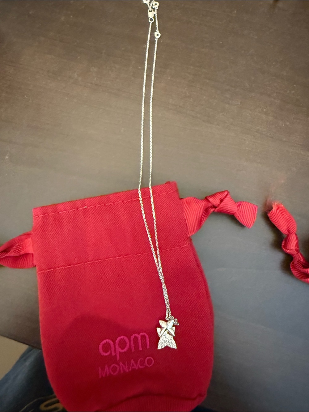 APM Monaco adjustable silver necklace